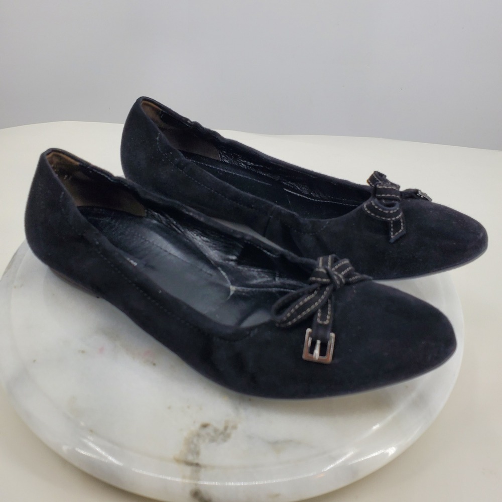 Paul Green Round Toe‎ Ballet Flat Suede Bow Accent Quiet Luxury Dress Shoes 5